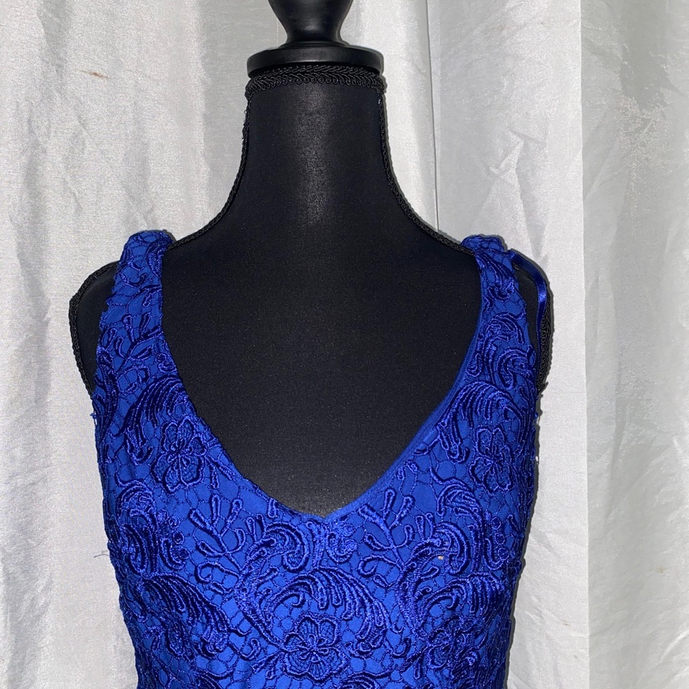 Ralph Lauren Royal Blue Floral Dress